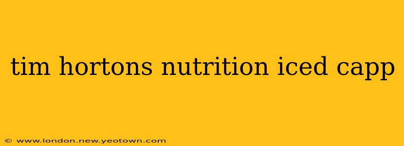tim hortons nutrition iced capp