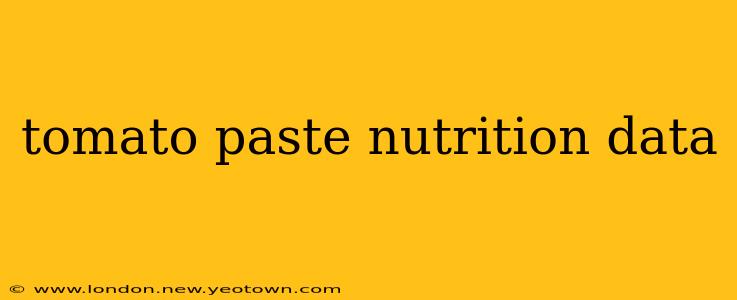 tomato paste nutrition data
