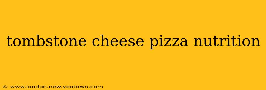 tombstone cheese pizza nutrition