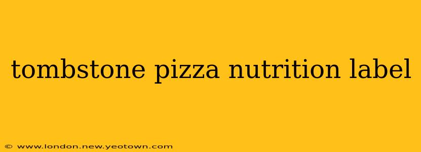 tombstone pizza nutrition label
