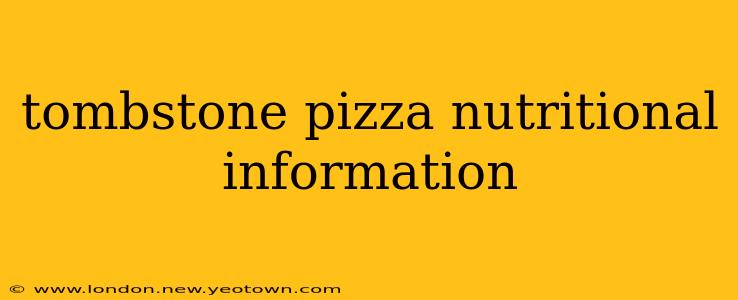 tombstone pizza nutritional information