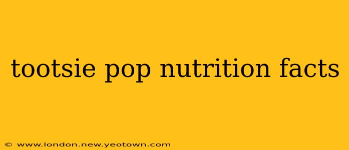 tootsie pop nutrition facts
