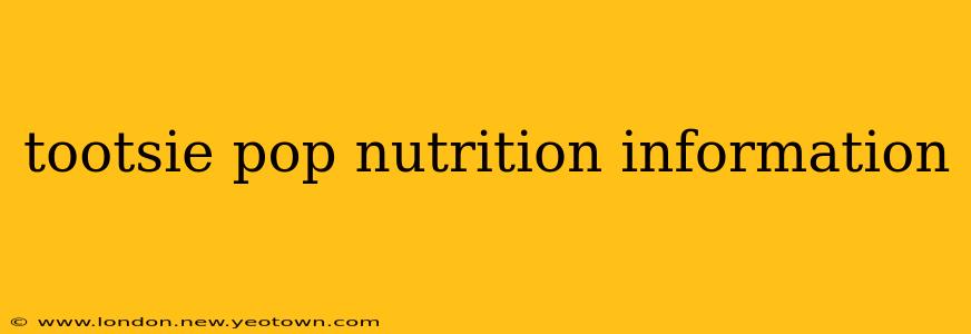 tootsie pop nutrition information