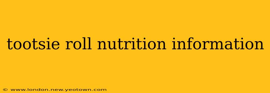 tootsie roll nutrition information