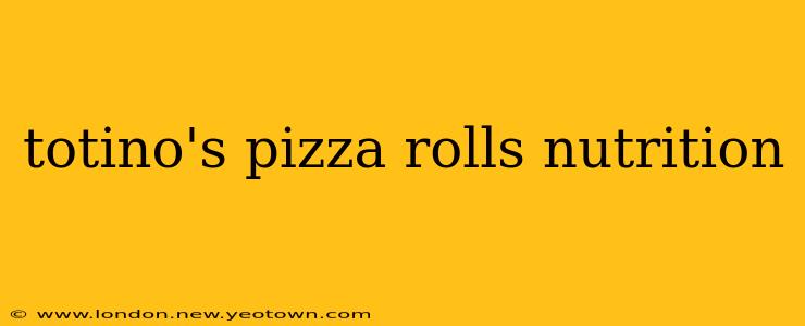 totino's pizza rolls nutrition
