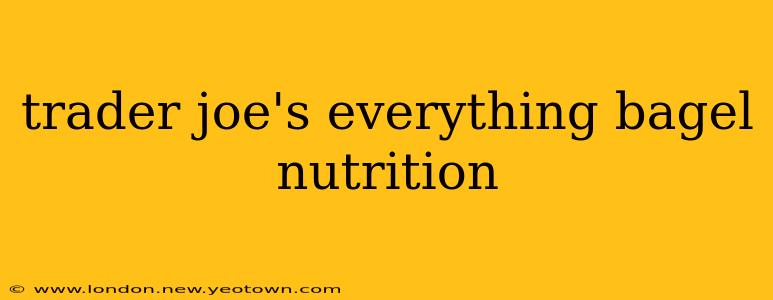 trader joe's everything bagel nutrition
