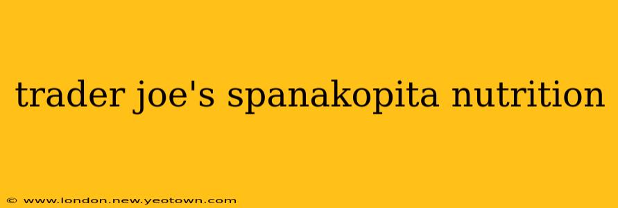 trader joe's spanakopita nutrition