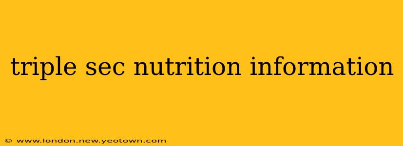 triple sec nutrition information