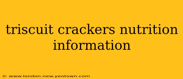 triscuit crackers nutrition information