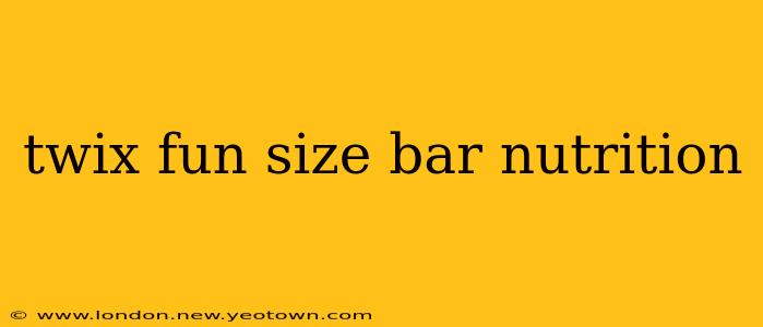 twix fun size bar nutrition