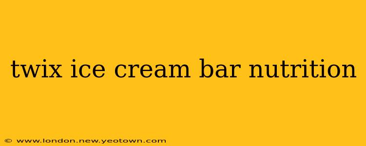 twix ice cream bar nutrition