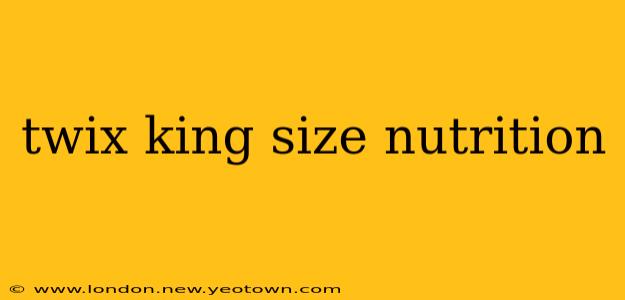 twix king size nutrition