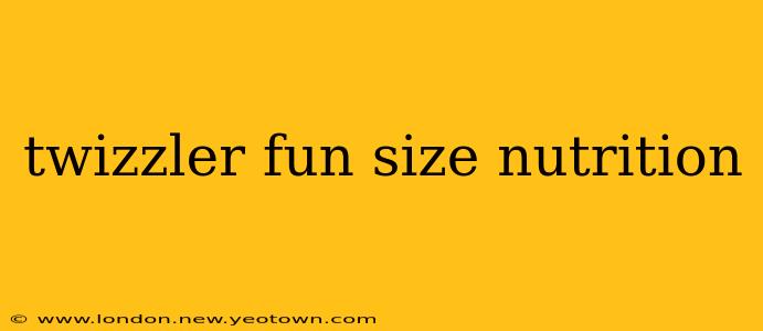twizzler fun size nutrition
