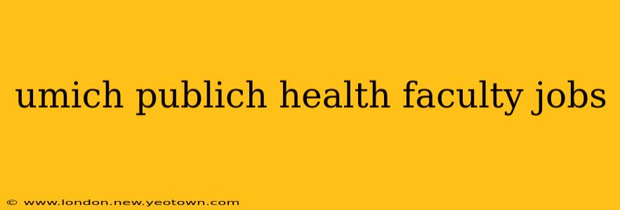 umich publich health faculty jobs