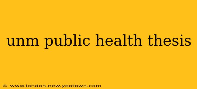 unm public health thesis