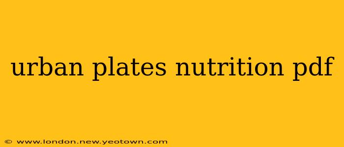 urban plates nutrition pdf