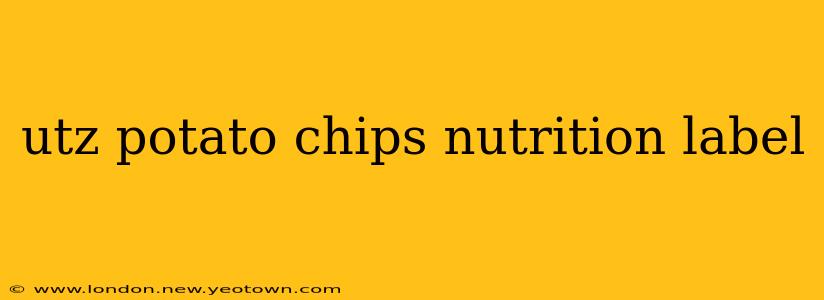 utz potato chips nutrition label