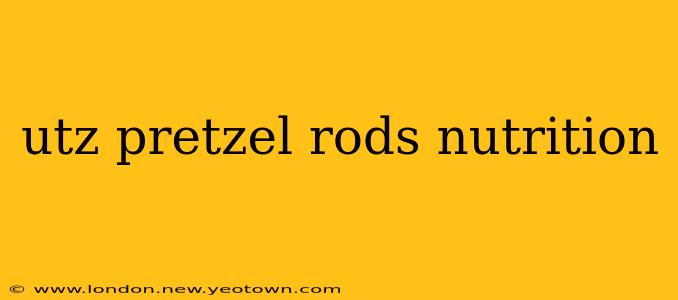 utz pretzel rods nutrition