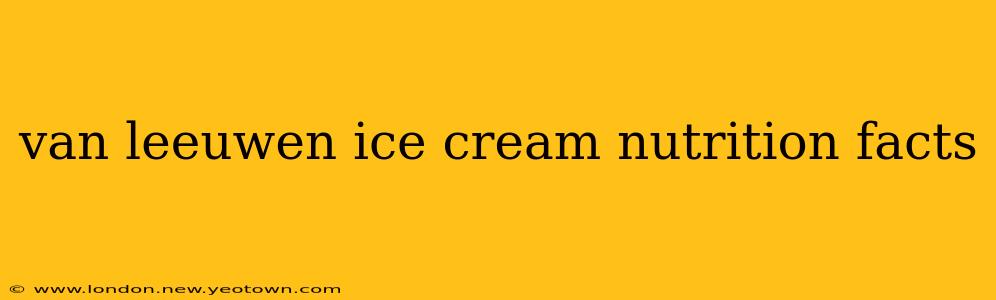 van leeuwen ice cream nutrition facts