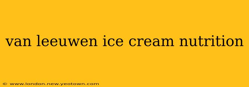 van leeuwen ice cream nutrition