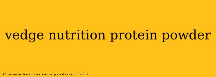 vedge nutrition protein powder