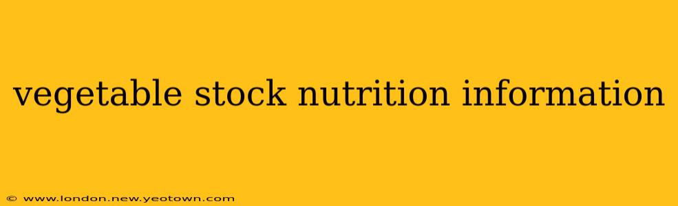 vegetable stock nutrition information