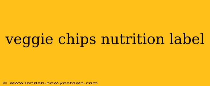 veggie chips nutrition label