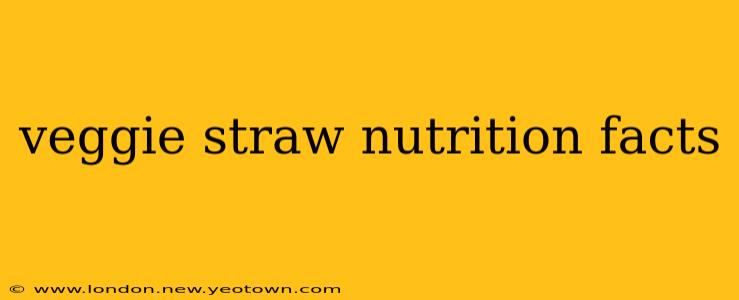 veggie straw nutrition facts