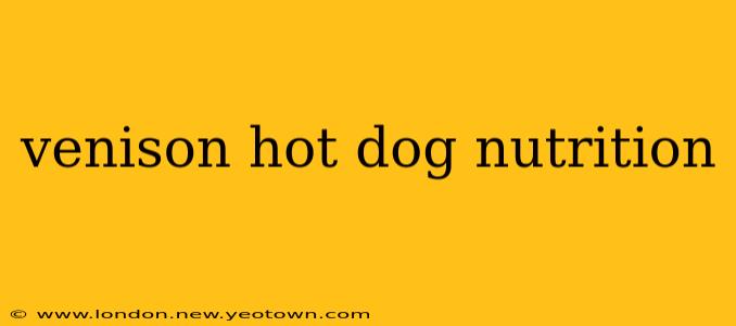 venison hot dog nutrition