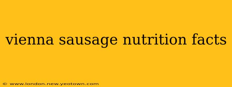 vienna sausage nutrition facts