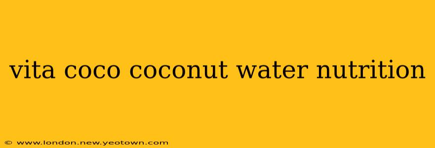 vita coco coconut water nutrition