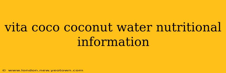 vita coco coconut water nutritional information
