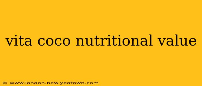 vita coco nutritional value