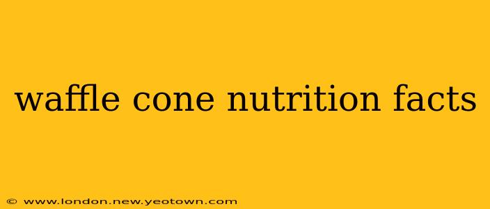 waffle cone nutrition facts