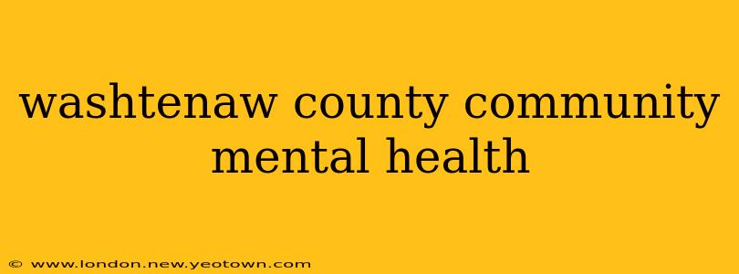 washtenaw county community mental health