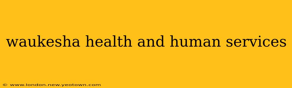 waukesha health and human services