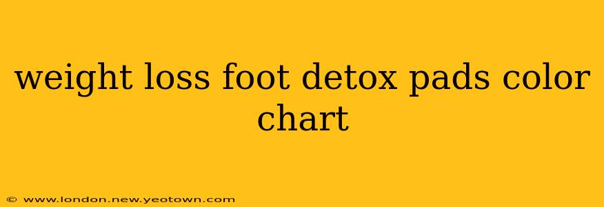 weight loss foot detox pads color chart