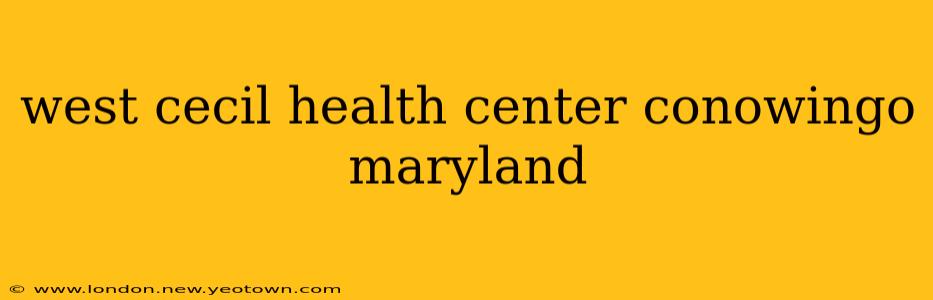 west cecil health center conowingo maryland