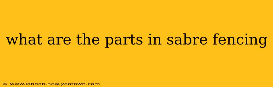 what are the parts in sabre fencing