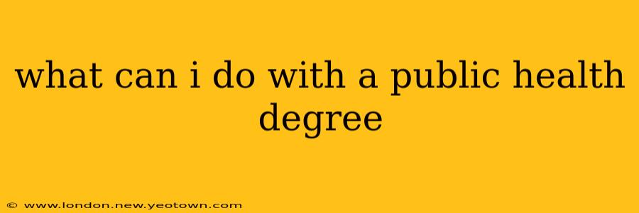 what can i do with a public health degree
