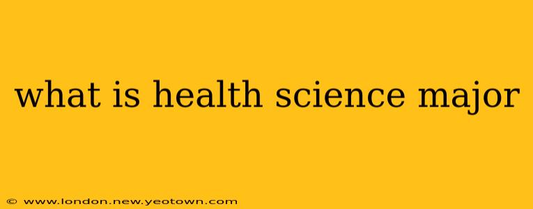 what is health science major