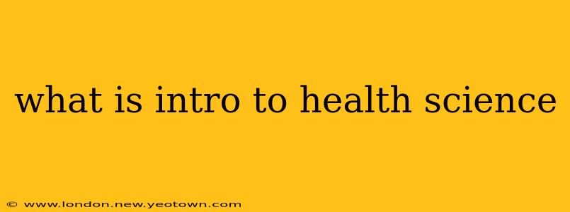 what is intro to health science