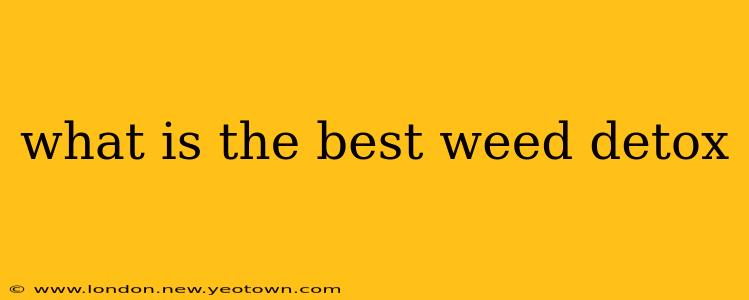 what is the best weed detox