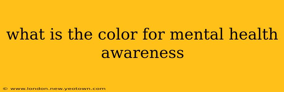 what is the color for mental health awareness