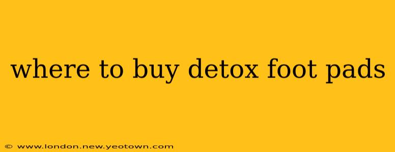 where to buy detox foot pads
