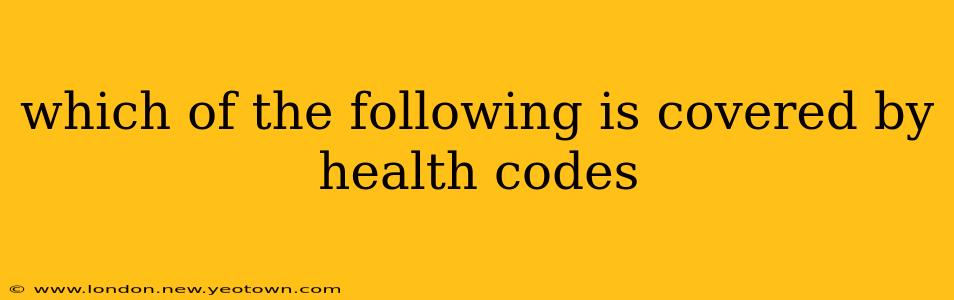which of the following is covered by health codes