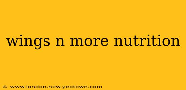 wings n more nutrition