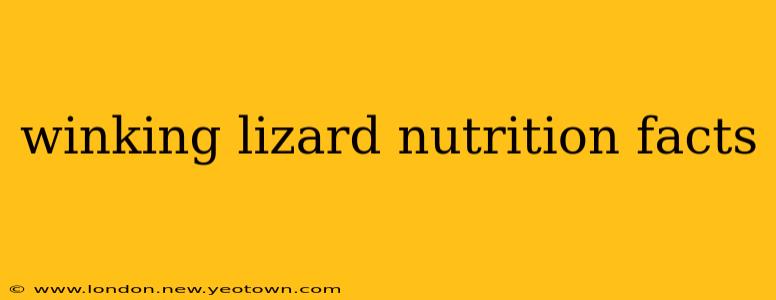 winking lizard nutrition facts