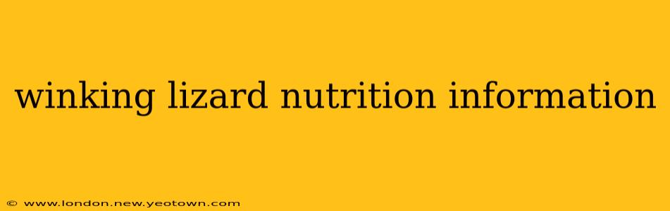 winking lizard nutrition information