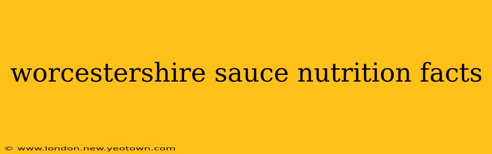 worcestershire sauce nutrition facts